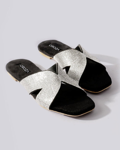 Rhinestone studded flats